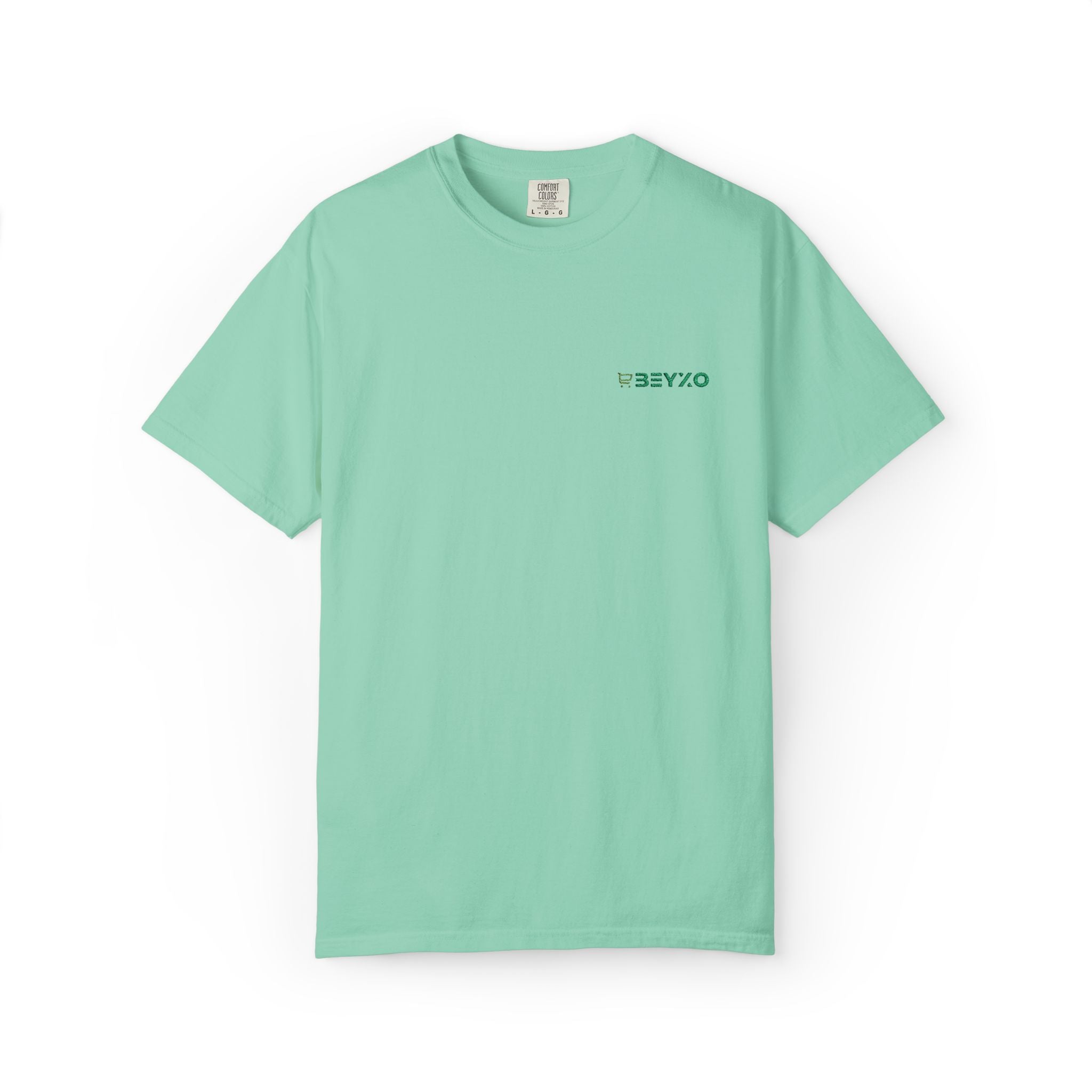 T-Shirt — Minimal Green 'OBEYXO' Chest Logo Tee