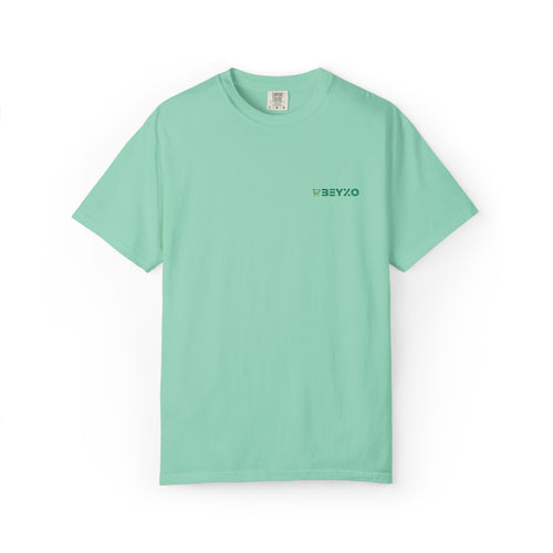 T-Shirt — Minimal Green 'OBEYXO' Chest Logo Tee