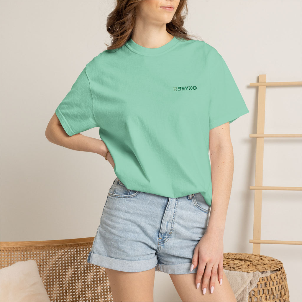T-Shirt — Minimal Green 'OBEYXO' Chest Logo Tee